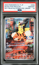 2023 Pokémon Japanese SV-P Promo #098 Detective Pikachu PSA 10 trendygifthk