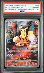 2023 Pokémon Japanese SV-P Promo #098 Detective Pikachu PSA 10 trendygifthk