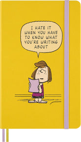 Moleskine Limited Edition Peanuts 'Patty' Notebook, Hard Cover, Large 5" x 8.25" , Ruled, Yellow, 176 pages trendygifthk