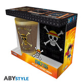 ONE PIECE - XXL Glass + Pin + Pocket Notebook 'Skull' Pack trendygifthk
