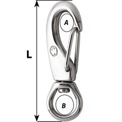 Wichard HR Safety Snap Hook with Swivel - Length: 70 mm, Part #2384 trendygifthk