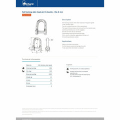 Wichard Self-locking Allen Head Pin D Shackle - Dia 6 mm Part #1303 trendygifthk