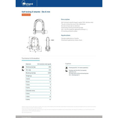 Wichard Self-locking D Shackle - Dia 6 mm #Wic-1203 trendygifthk