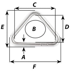Wichard Triangle - 316L - 4mm Stock Diameter - 30mm Inner Diameter Part #6731 trendygifthk
