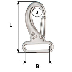 Wichard Webbing Snap Hook - 30mm - Length: 60mm #2284 | Grade 316L Stainless Steel trendygifthk