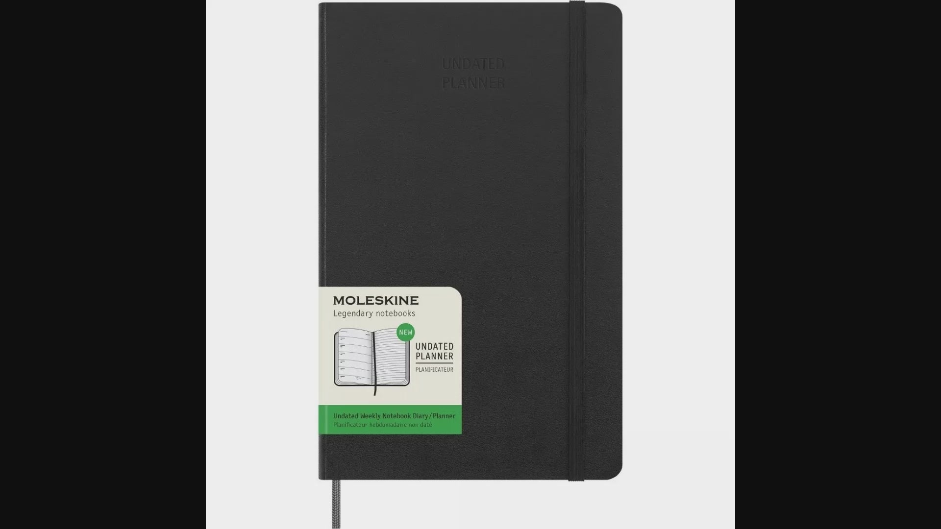 Moleskine 無日期 12個月 大型 週記硬皮手帳 黑色Black (13 x 21 CM)