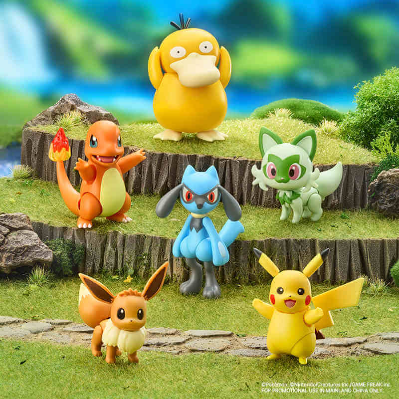 Pre-order Pokemon Blokees DIY Building Block Action Figure Pikachu, Eevee, Sprigatito, Charmander, Psyduck set of six trendygifthk