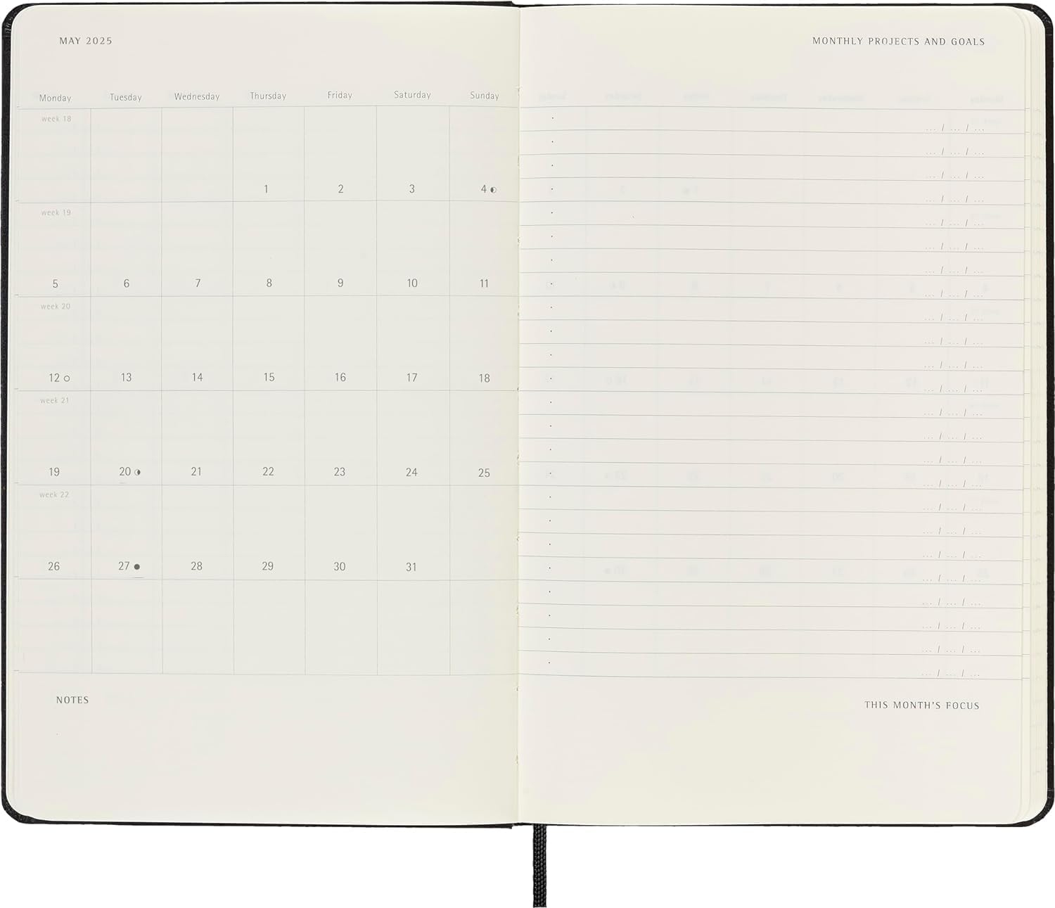 Moleskine PRO 12-Month 2025 Weekly Vertical Planner, Hard Cover, Black, 288 Pages trendygifthk