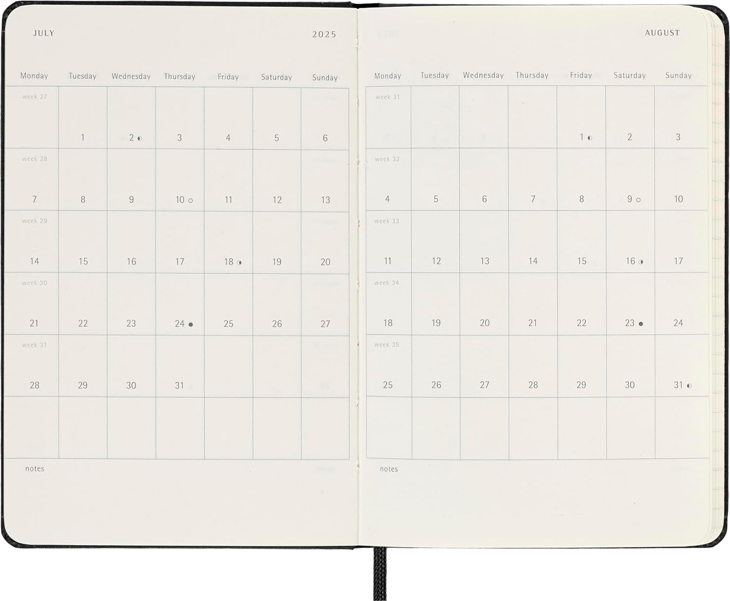 Moleskine Classic 12-Month 2025 Weekly Planner, 144 Pages trendygifthk