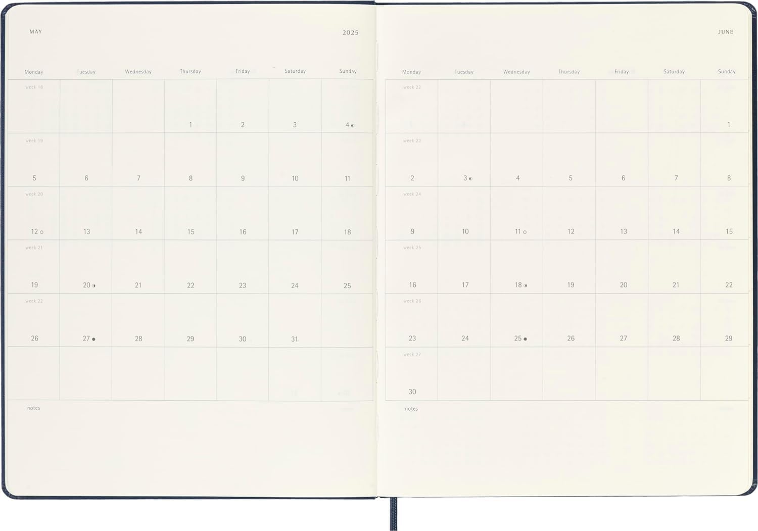 Moleskine Classic 12-Month 2025 Weekly Planner, 144 Pages trendygifthk