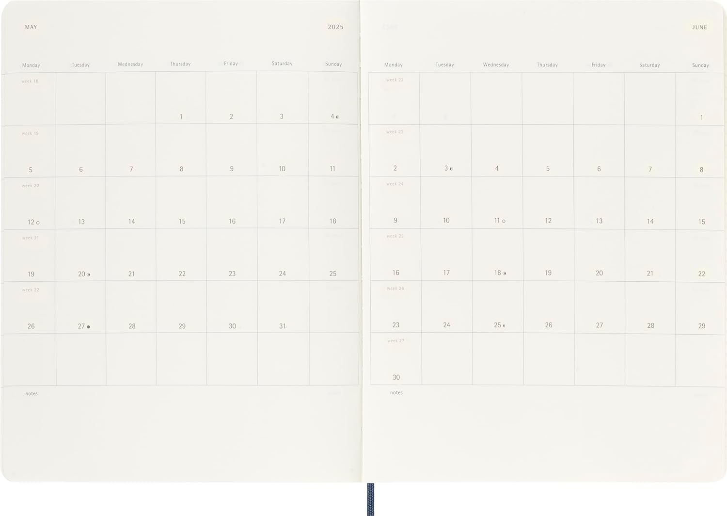 Moleskine Classic 12-Month 2025 Weekly Planner, 144 Pages trendygifthk