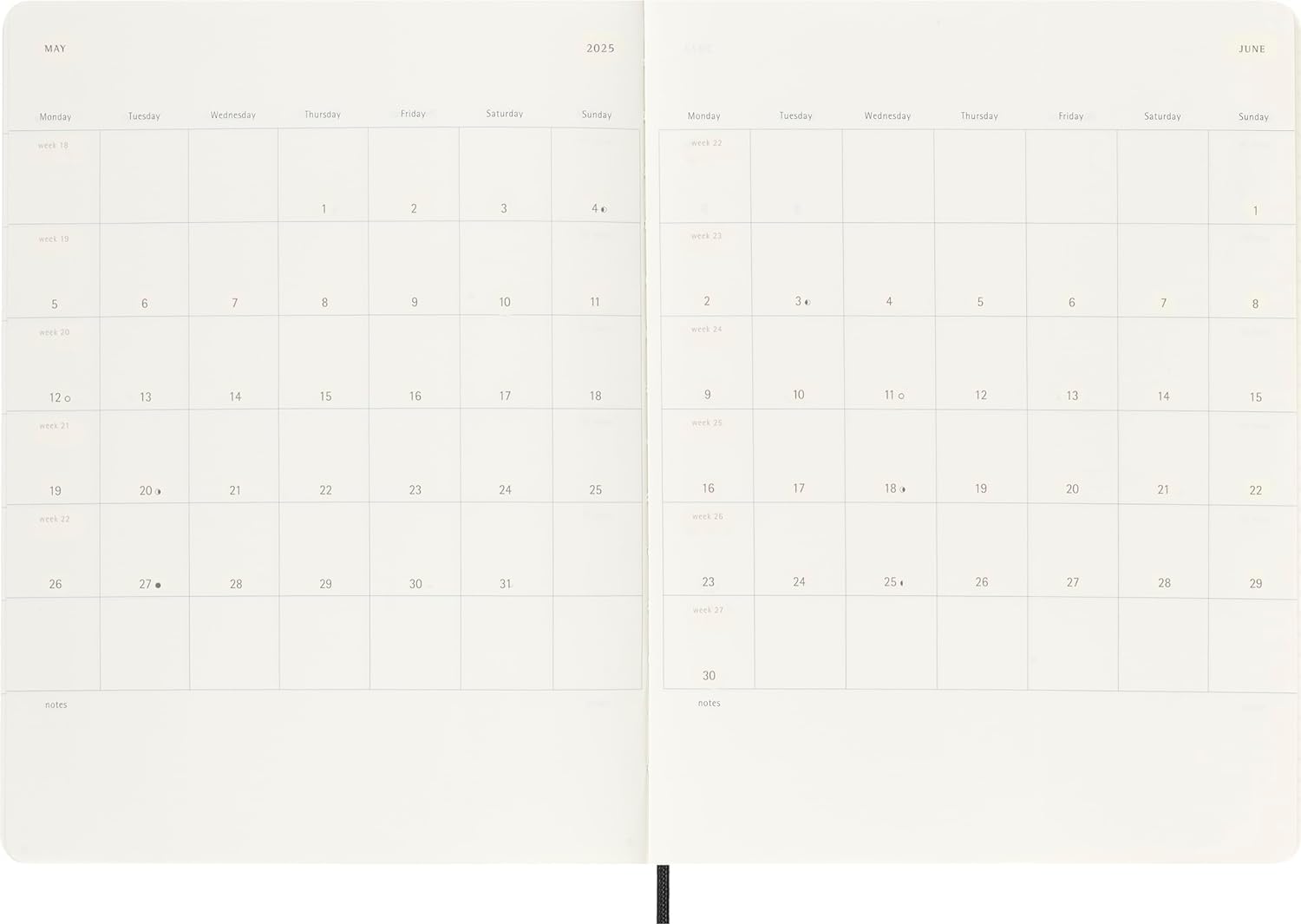 Moleskine Classic 12-Month 2025 Weekly Planner, 144 Pages trendygifthk