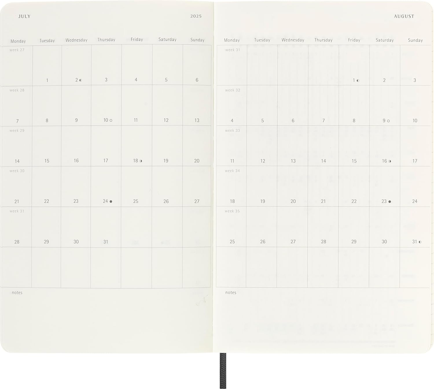 Moleskine Classic 18M Daily Planner (2024-2025)| Large (13 x21 CM) Black | Your Organized Life, Captured in 608 Pages