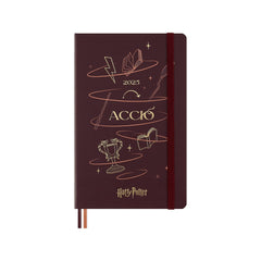 Moleskine Limited Edition Harry Potter 12-Month 2025 Daily Planner, Hard Cover, Large 13 x 21 CM , Bordeaux Red, 400 Pages trendygifthk