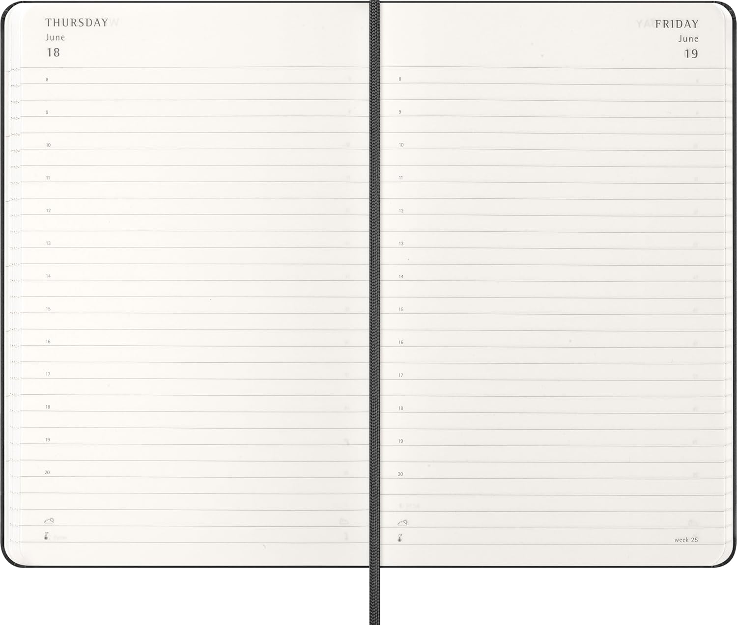 Moleskine Classic 2026 Daily Planner - Black cover, 12 Month