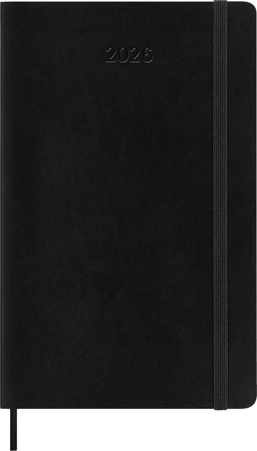 Moleskine Classic 2026 Daily Planner - Black cover, 12 Month