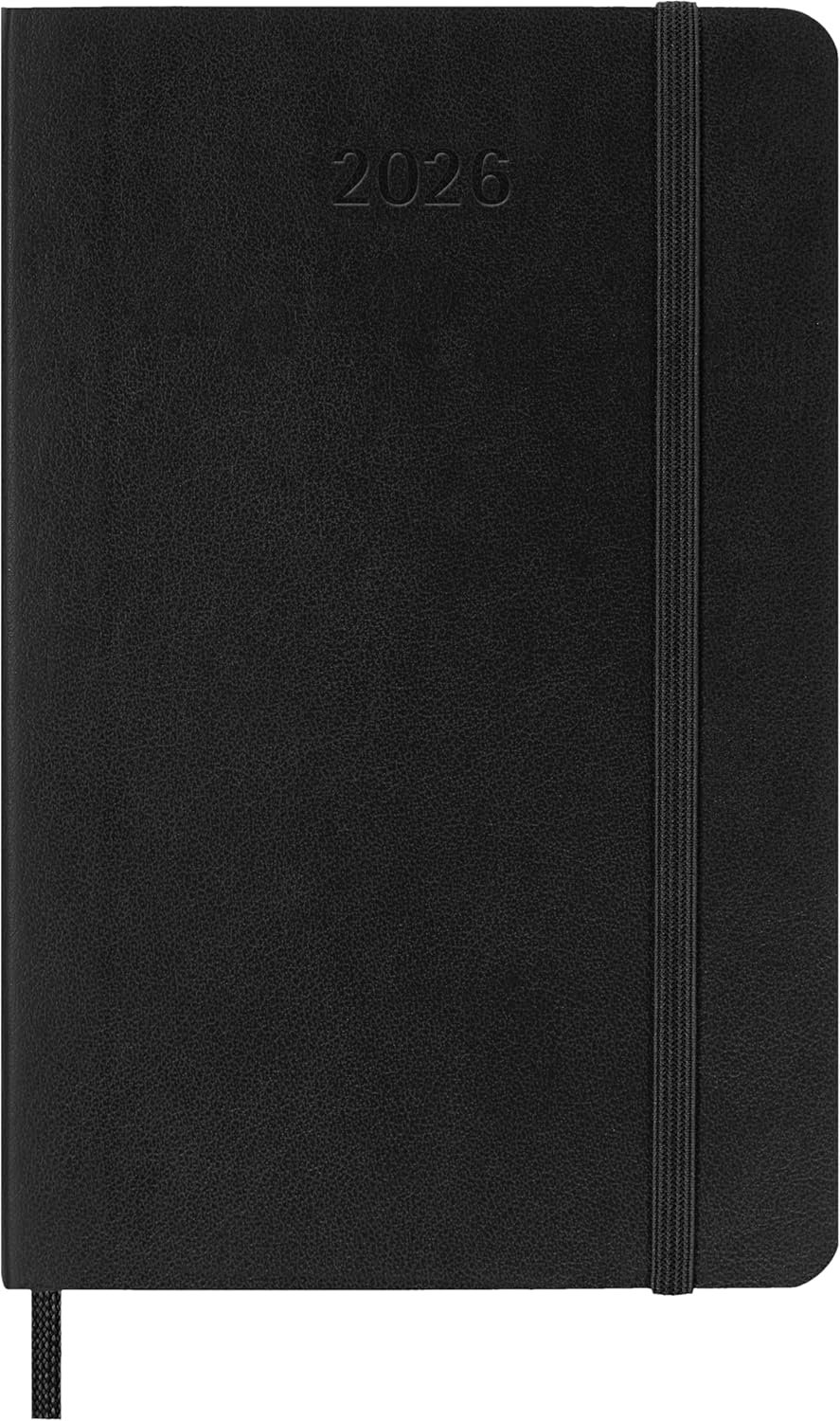 Moleskine Classic 2026 Daily Planner - Black cover, 12 Month