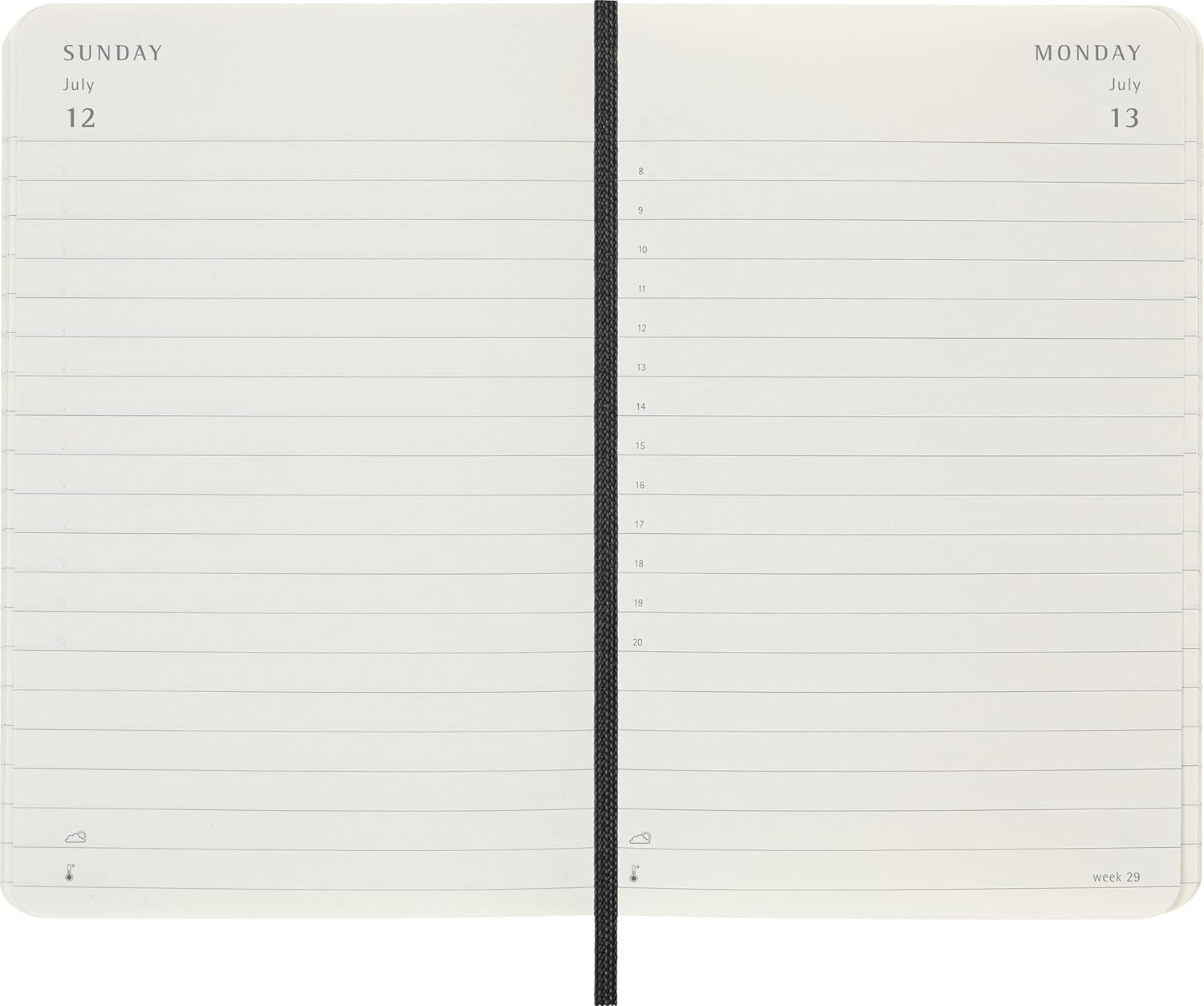 Moleskine Classic 2026 Daily Planner - Black cover, 12 Month
