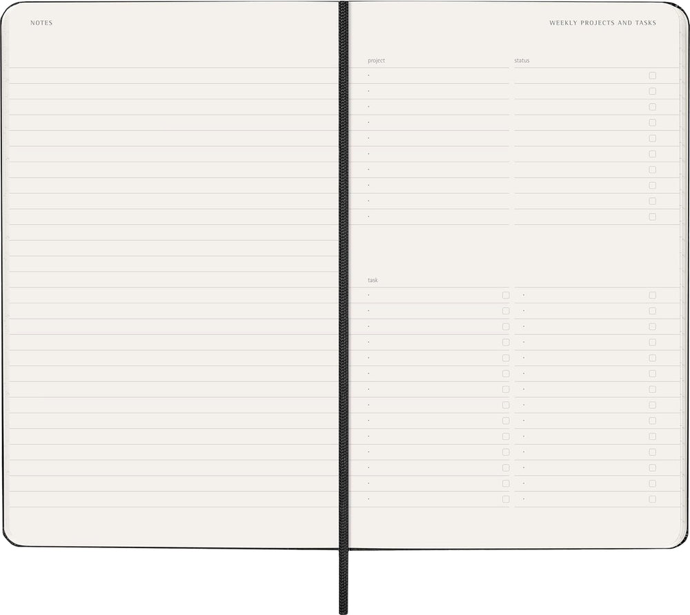 Moleskine PRO 2026 Weekly Vertical Planner - Large Hard Cover, 12 Months trendygifthk