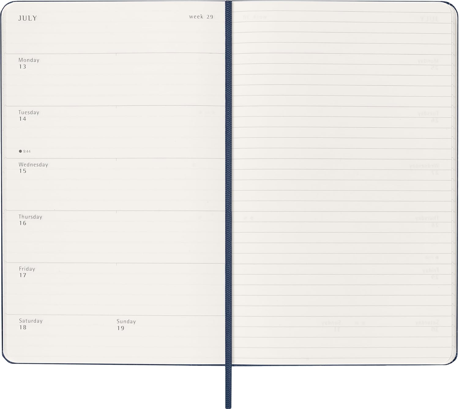 Moleskine Classic 2026 Weekly Planner - Large Size (13x21 cm)