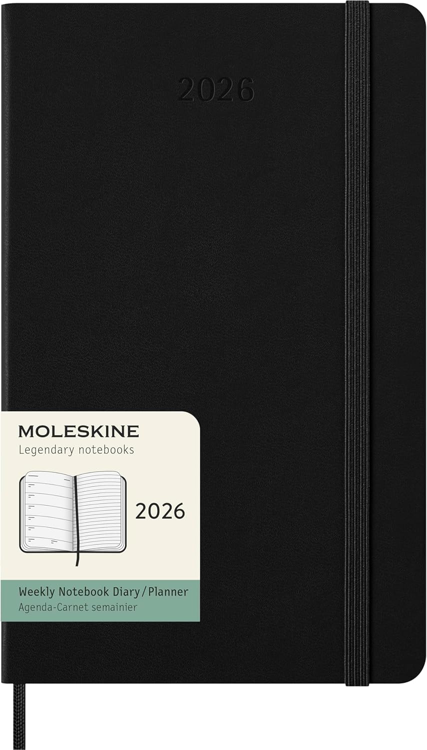 Moleskine Classic 2026 Weekly Planner - Large Size (13x21 cm)