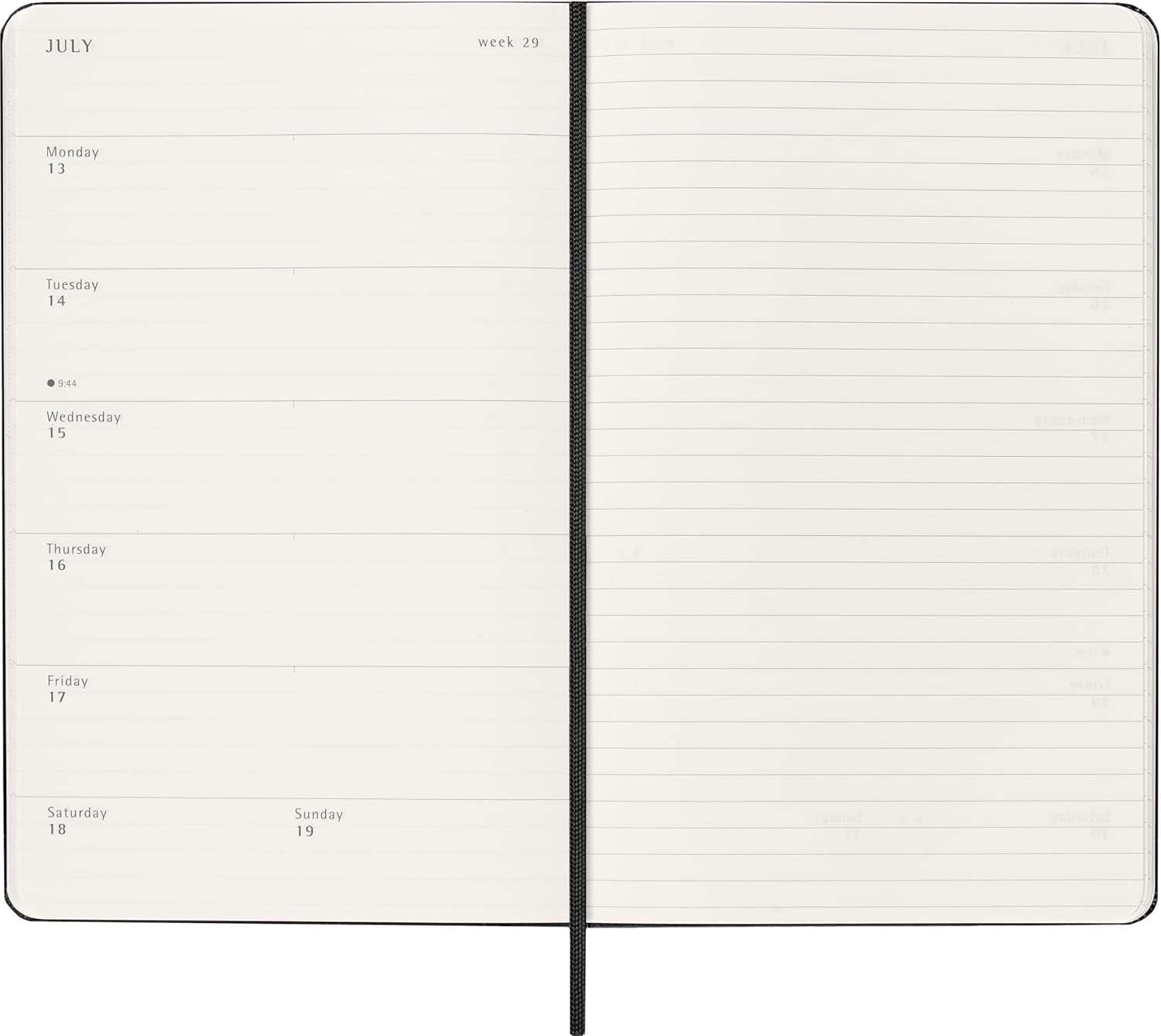 Moleskine Classic 2026 Weekly Planner - Large Size (13x21 cm)