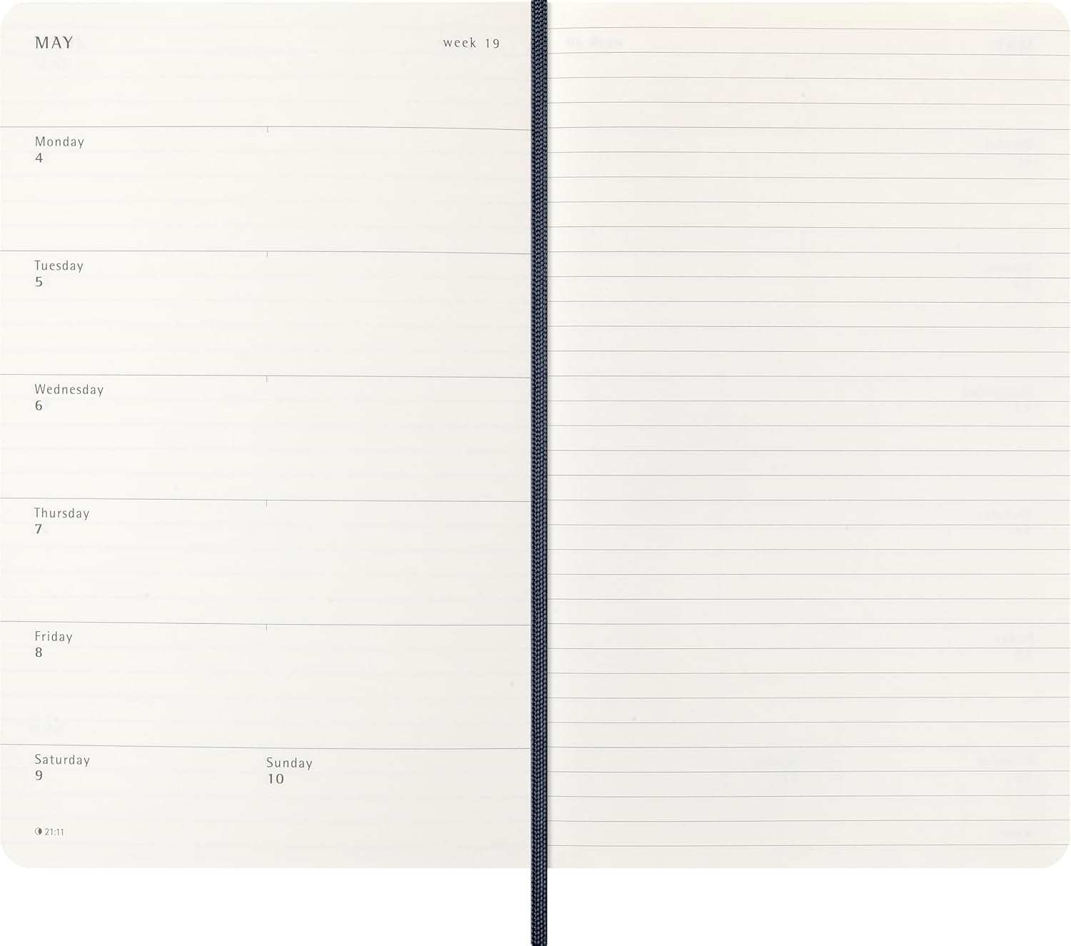 Moleskine Classic 2026 Weekly Planner - Large Size (13x21 cm)