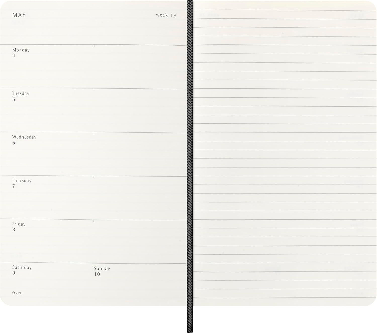 Moleskine Classic 2026 Weekly Planner - Large Size (13x21 cm)