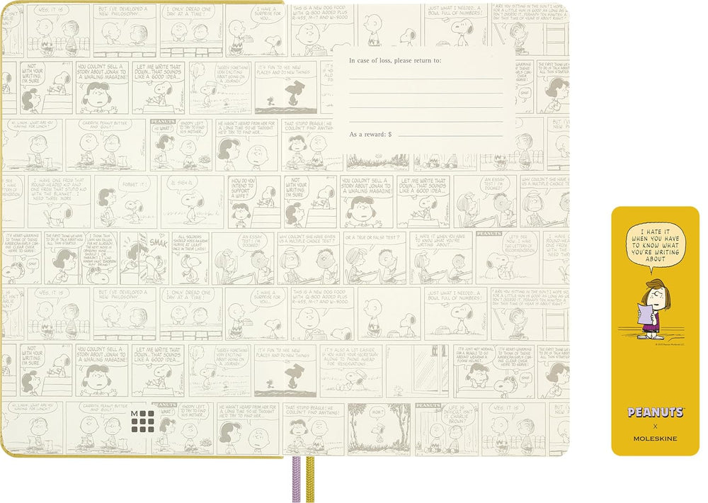 Moleskine Limited Edition Peanuts 'Patty' Notebook, Hard Cover, Large 5" x 8.25" , Ruled, Yellow, 176 pages trendygifthk