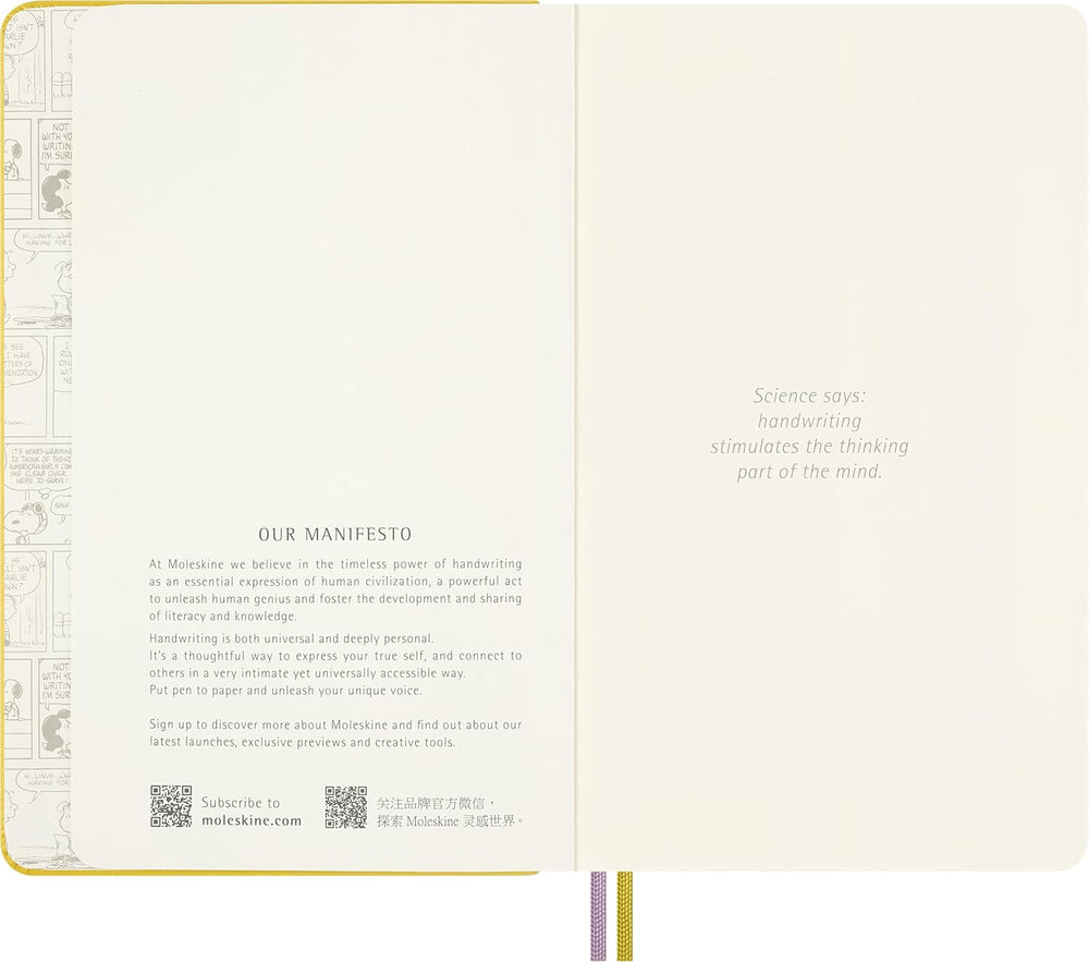 Moleskine Limited Edition Peanuts 'Patty' Notebook, Hard Cover, Large 5" x 8.25" , Ruled, Yellow, 176 pages trendygifthk