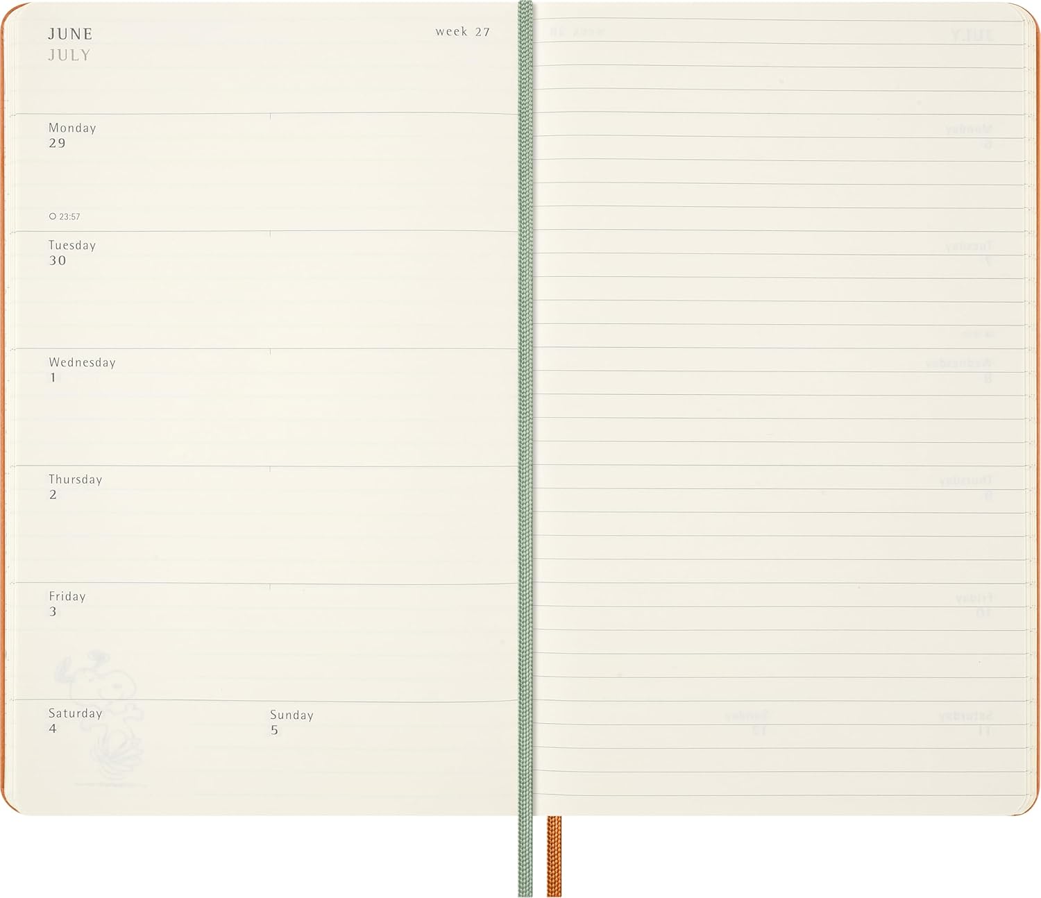 Moleskine Limited Edition Peanuts 'Snoopy' 2026 Weekly Planner - Large Hard Cover trendygifthk