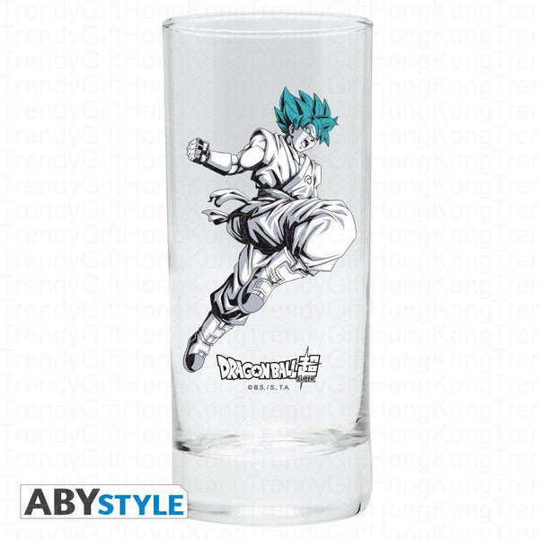 ABYstyle Dragon Ball Super glass set featuring Goku, Vegeta and Frieza, 3 × 290 ml