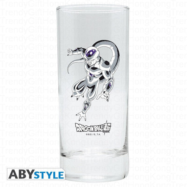 ABYstyle Dragon Ball Super glass set featuring Goku, Vegeta and Frieza, 3 × 290 ml
