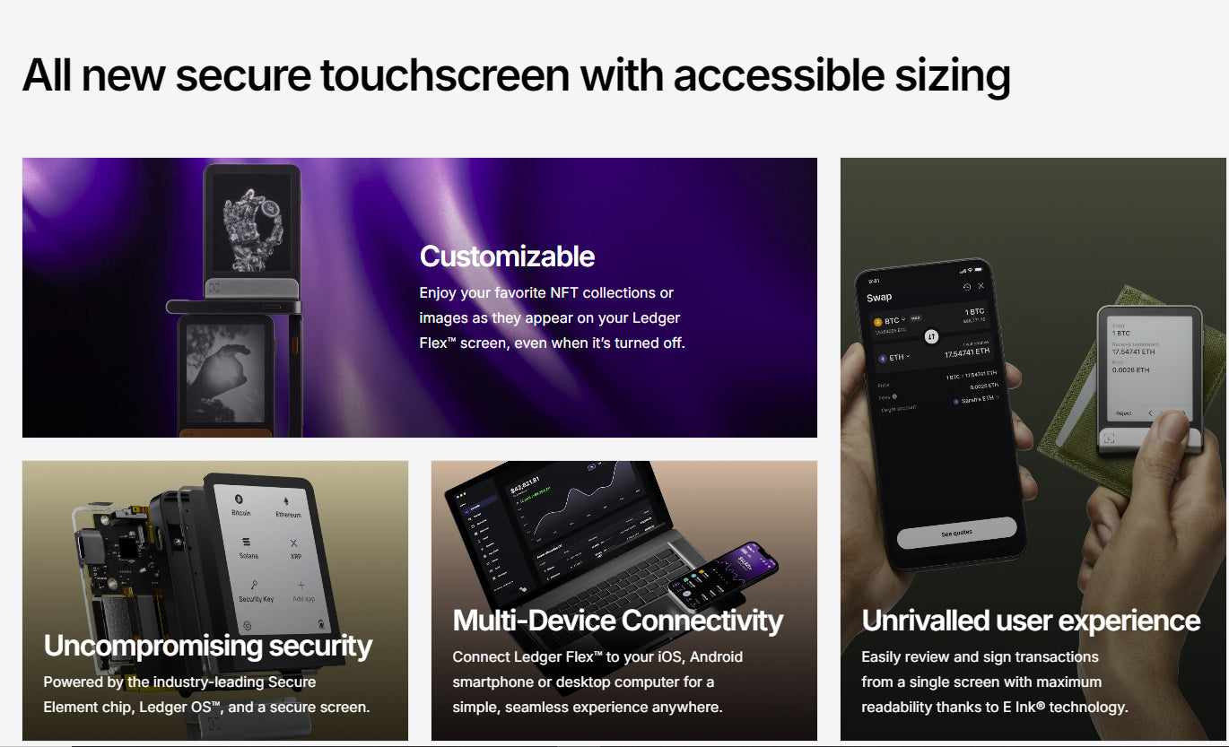 Ledger Flex™ - Next-Gen Secure E Ink® Touchscreen Wallet trendygifthk