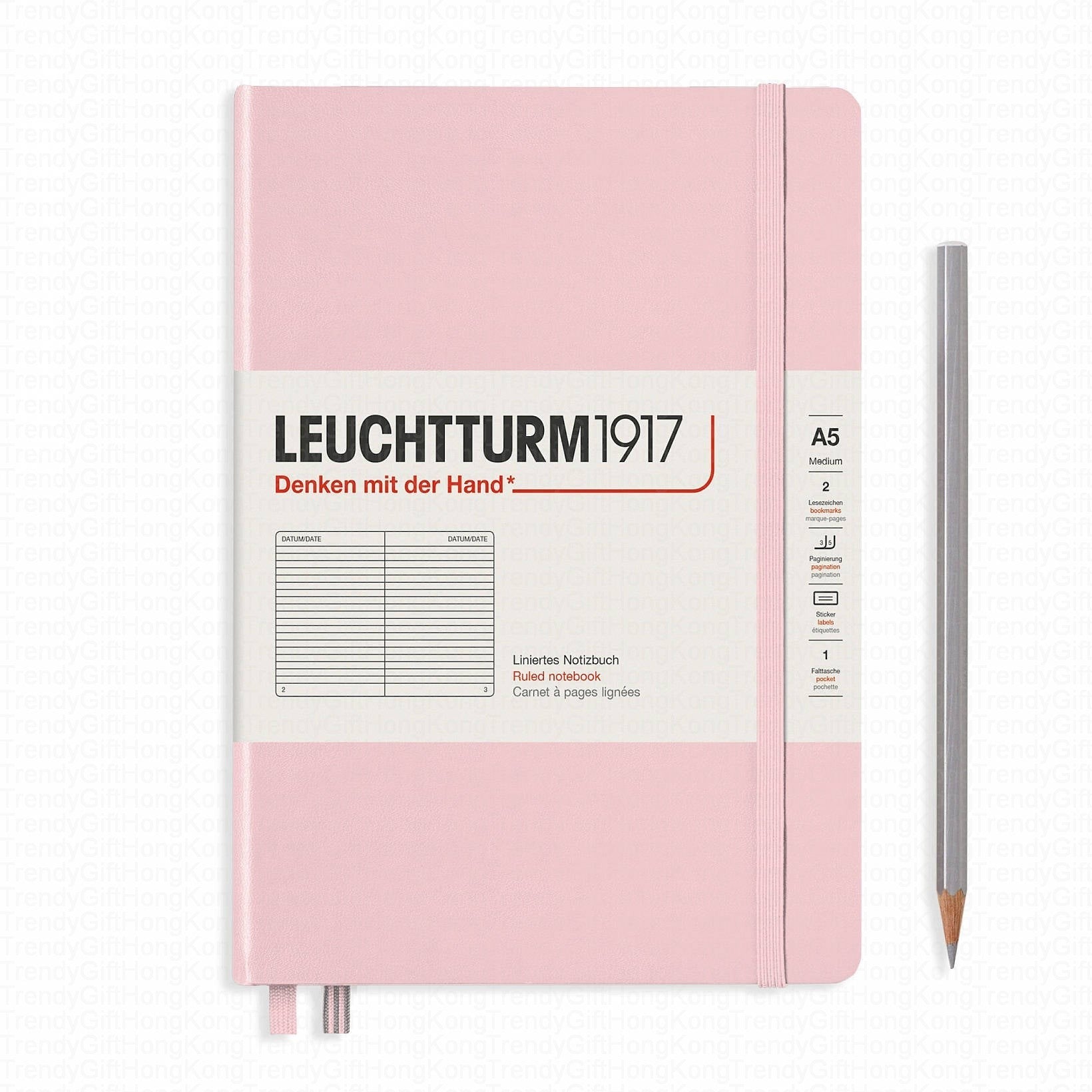 Leuchtturm 1917 Notebook Medium A5 Hardcover, 249 Numbered Pages trendygifthk