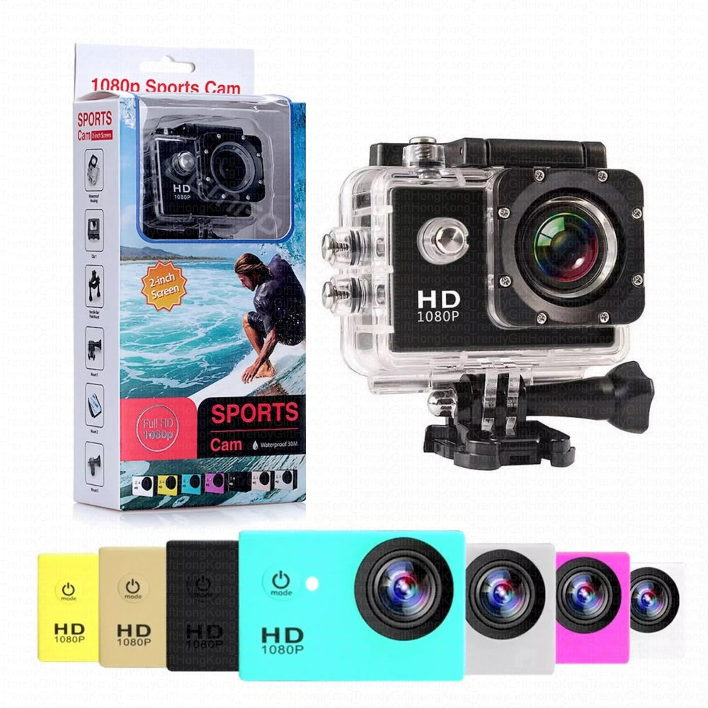 Mini Camera Full HD 1080p Action Camera - Waterproof, Diving Sports, 170° Wide Angle trendygifthk