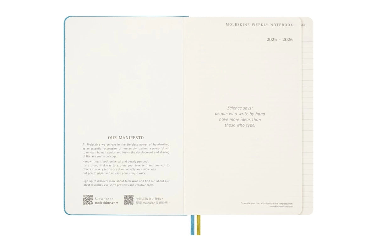Moleskine 18M 2025-2026 Agenda 'Peanuts: Charlie & Lucy' - Weekly, Hardcover Large trendygifthk