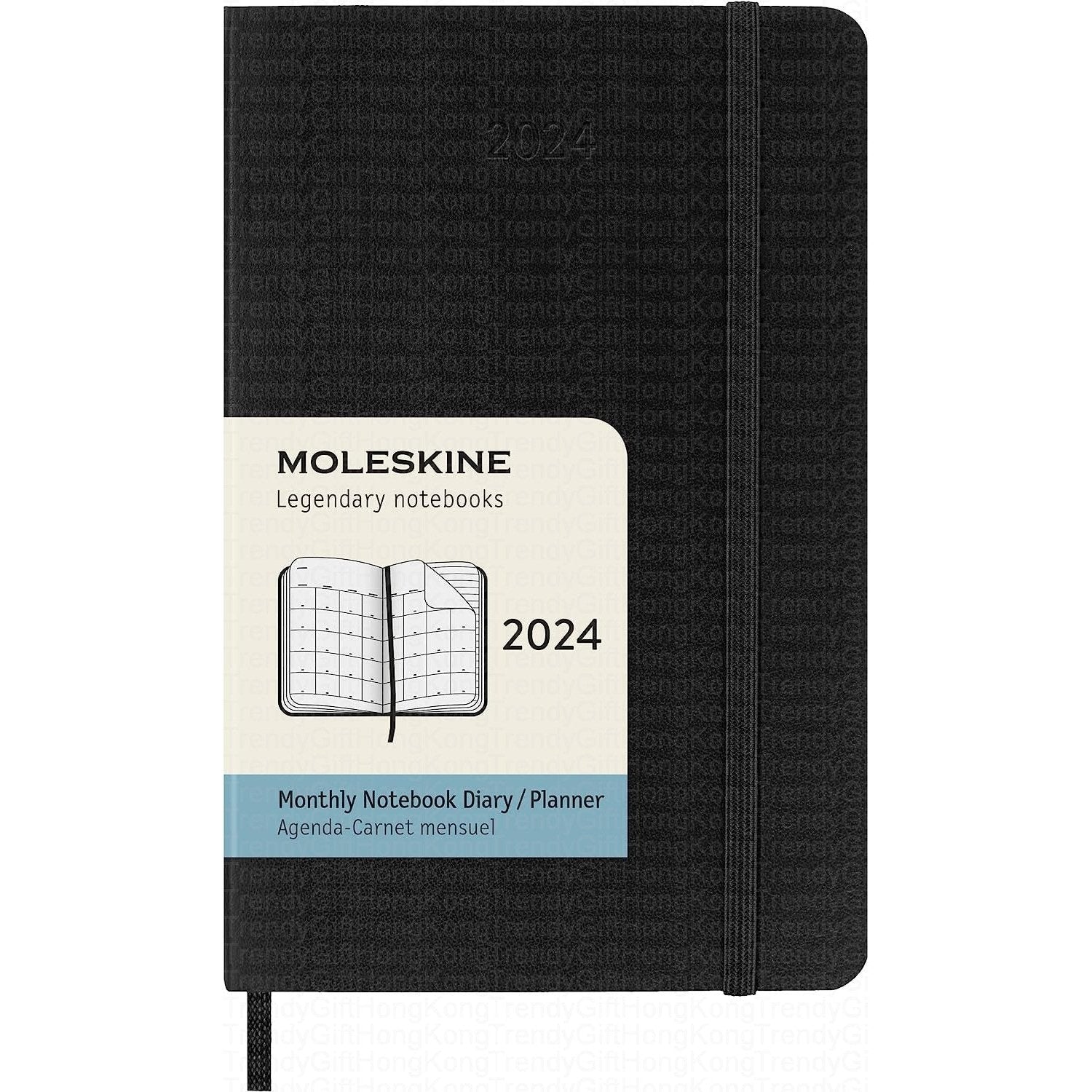 Moleskine 2024 12 Monthly Planner - Black Soft Cover trendygifthk