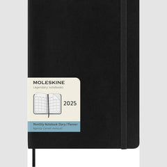 Moleskine 2025 12 Monthly Planner - Black Soft Cover trendygifthk