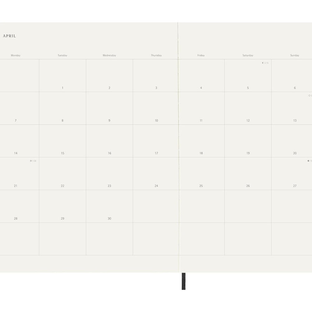 Moleskine 2025 12 Monthly Planner - Black Soft Cover trendygifthk