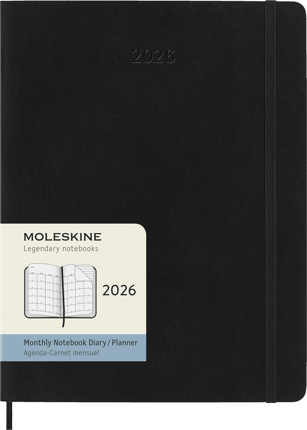 Moleskine 2026 12 Monthly Planner - Black Soft Cover trendygifthk