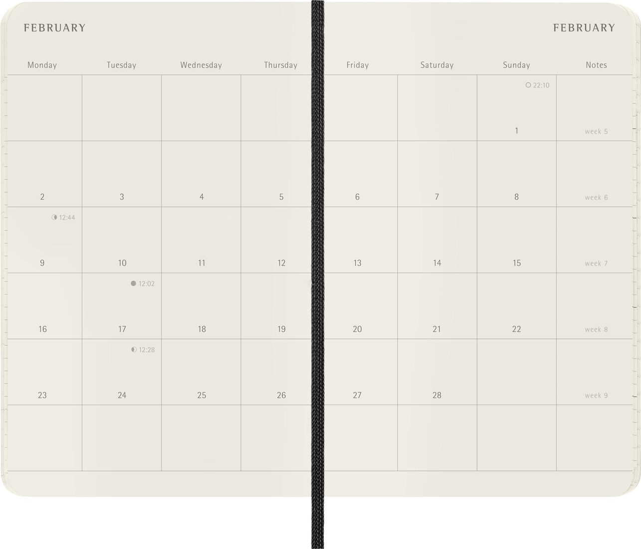 Moleskine 2026 12 Monthly Planner - Black Soft Cover trendygifthk
