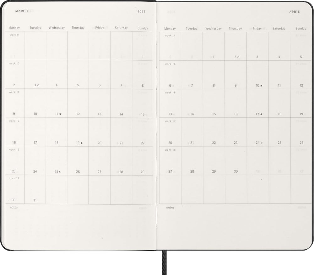 Moleskine Classic 2026 Weekly Planner - Large Size 13x21 cm trendygifthk