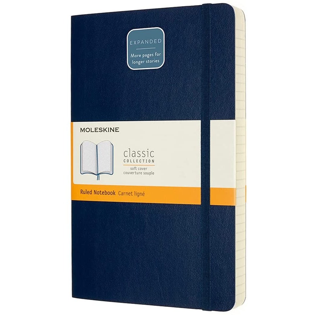Moleskine Classic Notebook EXPANDED LARGE RULED SOFT Cover 13 x 21 CM trendygifthk