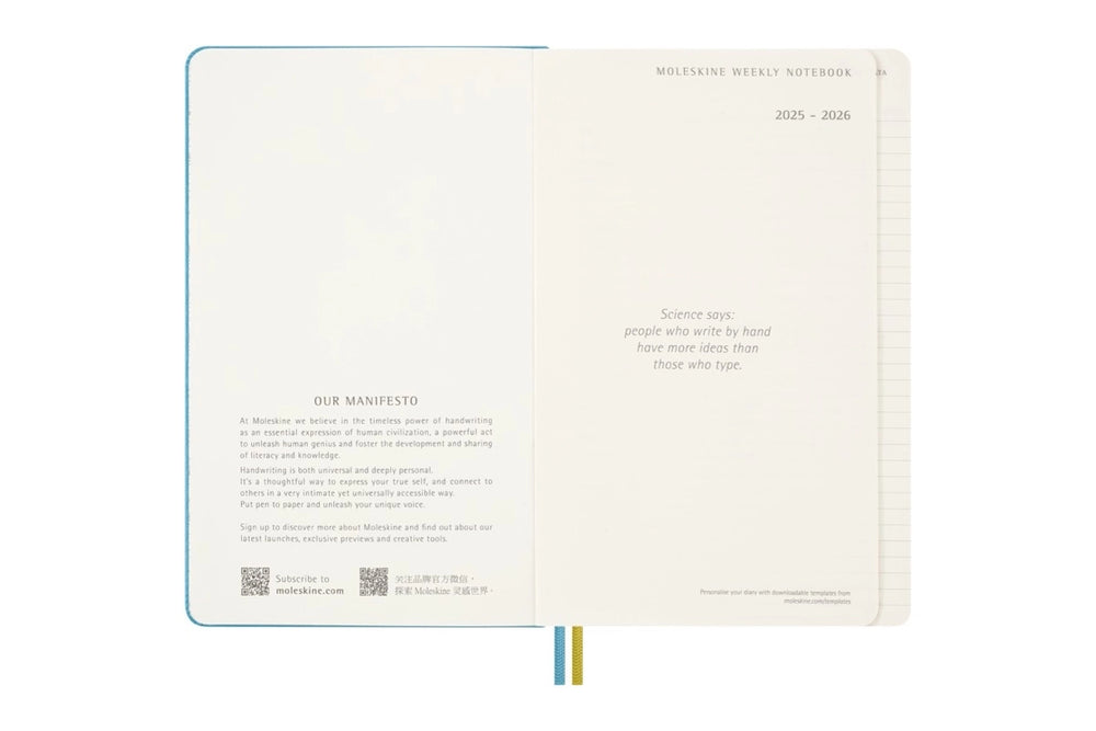 Moleskine 18M 2025-2026 Agenda 'Peanuts: Charlie & Lucy' - Weekly, Hardcover Large trendygifthk