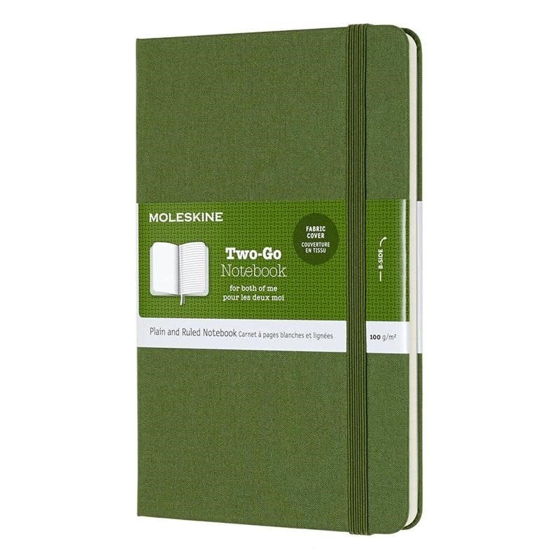 Moleskine Two-Go Notebook - Medium Size, Ruled-Plain Layout 11.5 x 18 CM trendygifthk
