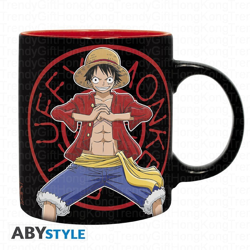 ONE PIECE Gift Pack - Mug 320ml, Metal Keyring, Notebook | "Wanted Luffy" trendygifthk