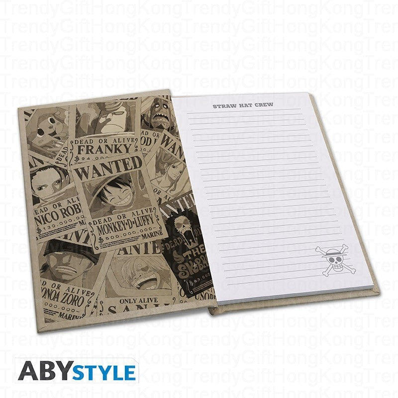 ONE PIECE Gift Pack - Mug 320ml, Metal Keyring, Notebook | "Wanted Luffy" trendygifthk