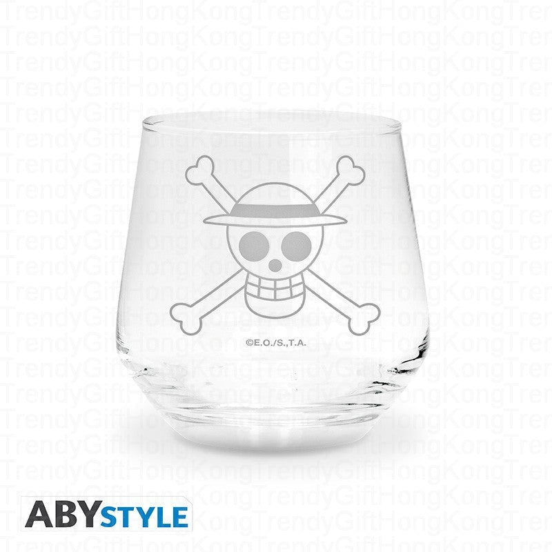 ABYstyle One Piece Luffy and Ace glass set, two 300 ml glasses.