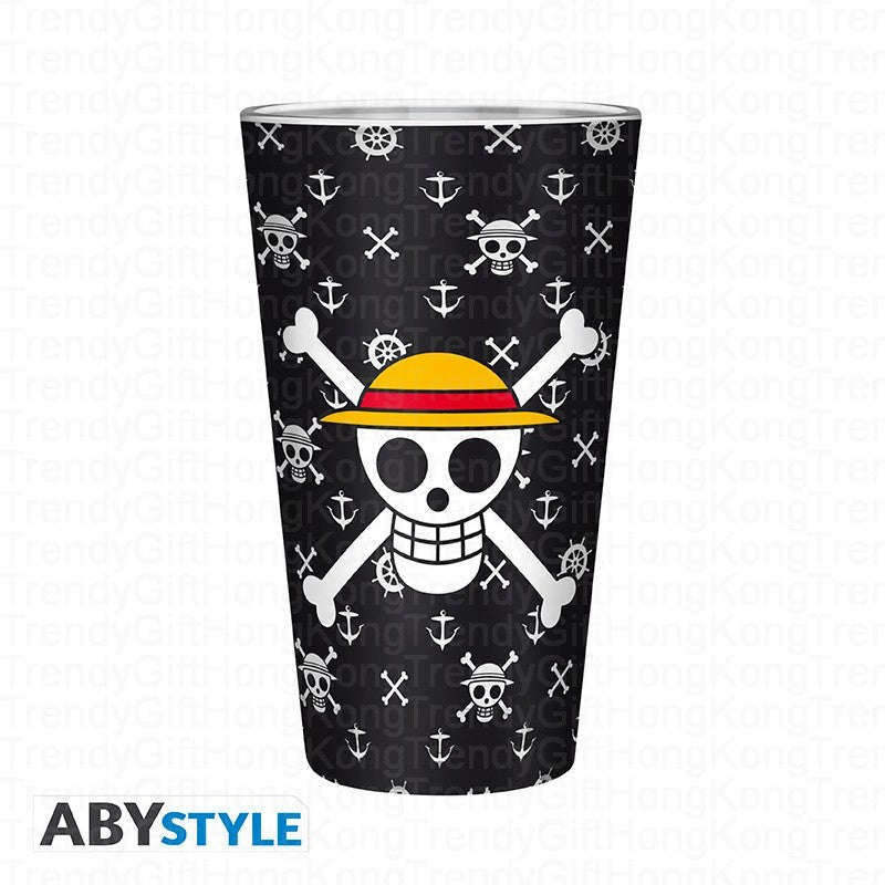 ONE PIECE Large Glass - Luffy Design | 400ml High-Quality Glass trendygifthk Main image